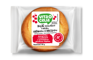 Koláč bezgluténový s náplňou krémovou a ríbezľovou 90g