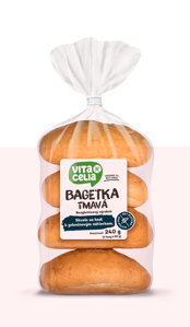 Bagetky bezgluténové tmavé 4ks á 60g 