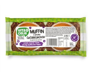 Muffin bezgluténový s náplňou čučoriedkovou 2ks á 60gB